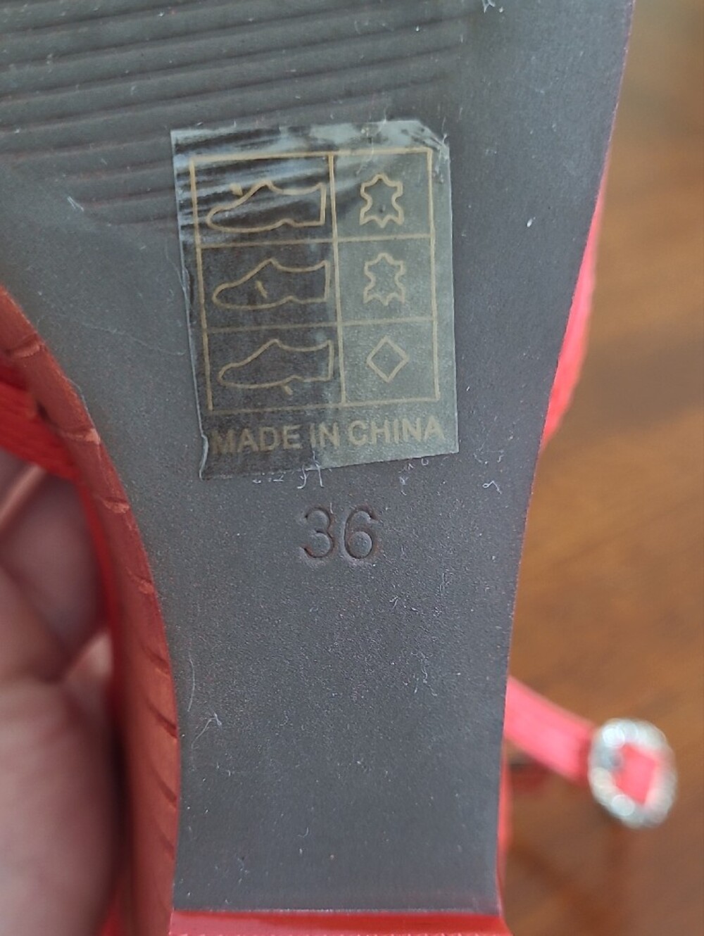 Like New, Miss L- Fire Pin-up Wedge Shoes Size 36, US 5.5-6. - Picture 8 of 15
